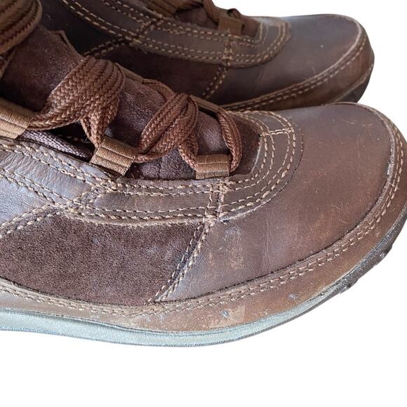 Merrell Prevoz Waterproof Brown Leather Fur Lace Zip Boots size 8.5 - Picture 3 of 15